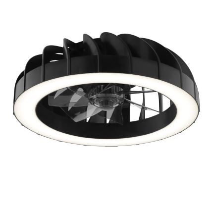Brilliant - LED RGBW Prigušivi stropni ventilator sa svjetlom FANORA LED/30W/230V 2700-6500K pr. 46 cm crna + daljinski upravljač