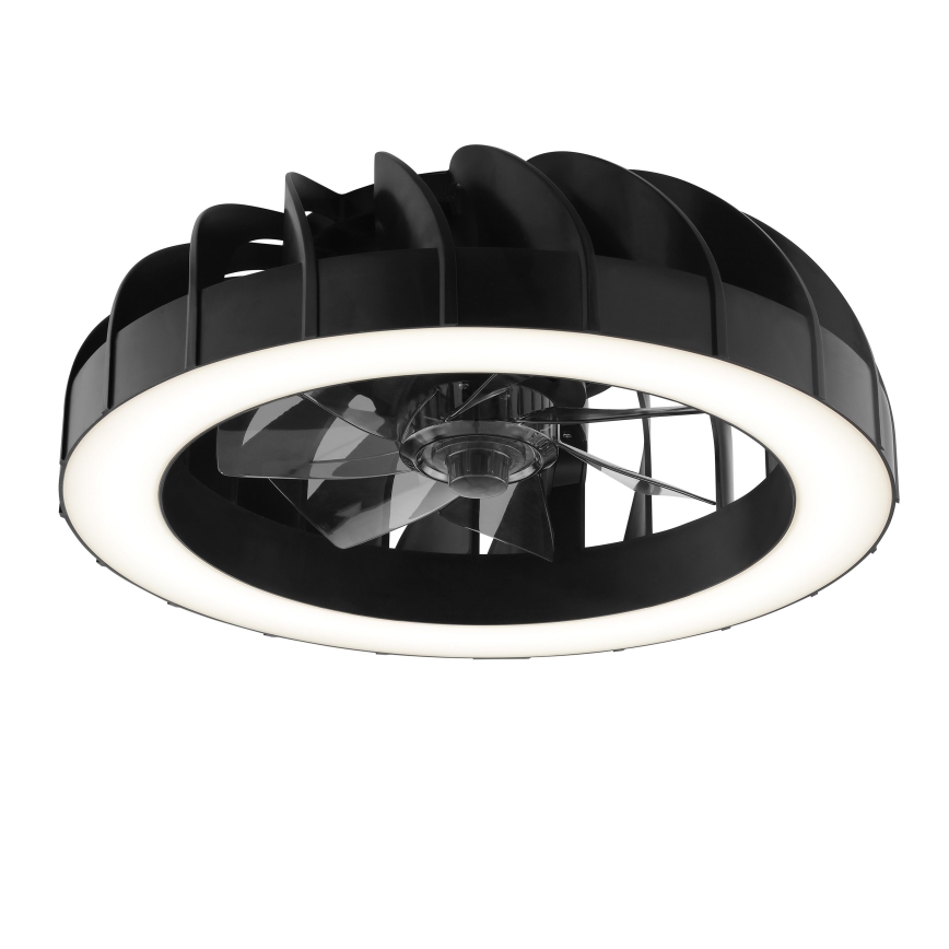 Brilliant - LED RGBW Prigušivi stropni ventilator sa svjetlom FANORA LED/30W/230V 2700-6500K pr. 46 cm crna + daljinski upravljač
