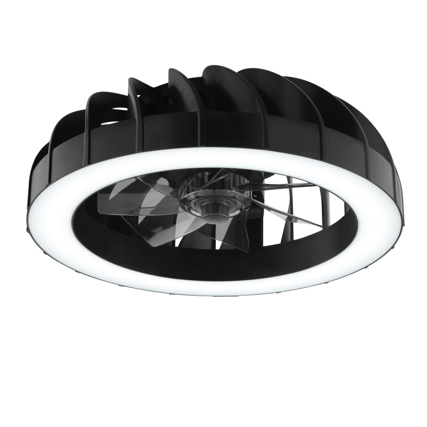 Brilliant - LED RGBW Prigušivi stropni ventilator sa svjetlom FANORA LED/30W/230V 2700-6500K pr. 46 cm crna + daljinski upravljač