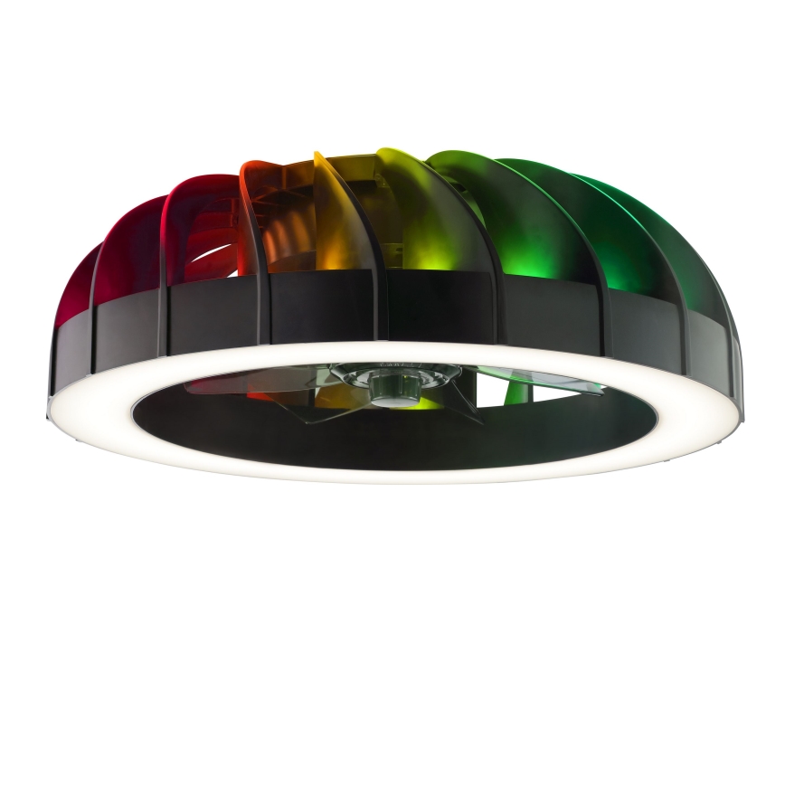 Brilliant - LED RGBW Prigušivi stropni ventilator sa svjetlom FANORA LED/30W/230V 2700-6500K pr. 46 cm crna + daljinski upravljač