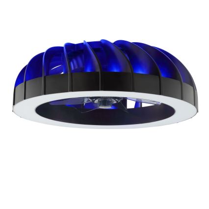 Brilliant - LED RGBW Prigušivi stropni ventilator sa svjetlom FANORA LED/30W/230V 2700-6500K pr. 46 cm crna + daljinski upravljač