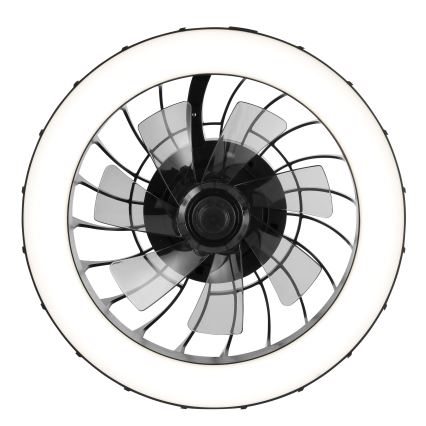 Brilliant - LED RGBW Prigušivi stropni ventilator sa svjetlom FANORA LED/30W/230V 2700-6500K pr. 46 cm crna + daljinski upravljač