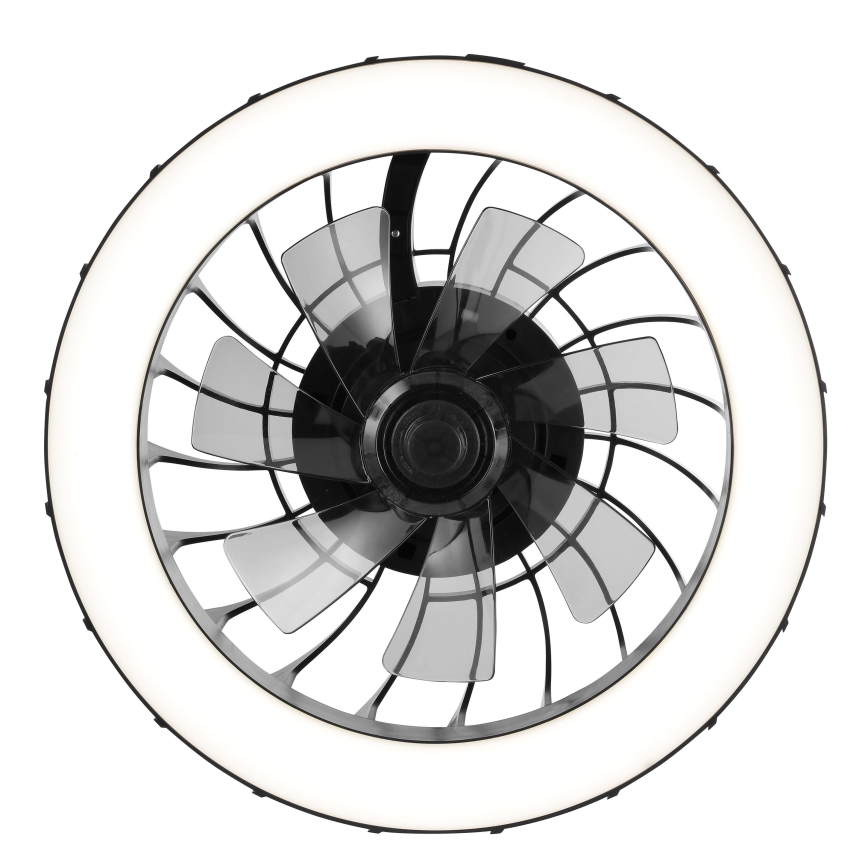 Brilliant - LED RGBW Prigušivi stropni ventilator sa svjetlom FANORA LED/30W/230V 2700-6500K pr. 46 cm crna + daljinski upravljač