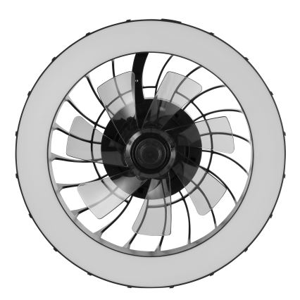Brilliant - LED RGBW Prigušivi stropni ventilator sa svjetlom FANORA LED/30W/230V 2700-6500K pr. 46 cm crna + daljinski upravljač
