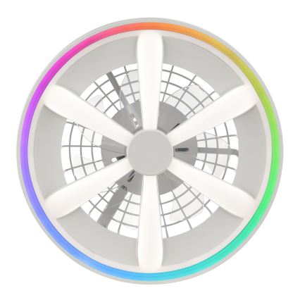 Brilliant - LED RGBW Prigušivi stropni ventilator sa svjetlom GAIANO LED/48W/230V 2700-6500K bijela + daljinski upravljač
