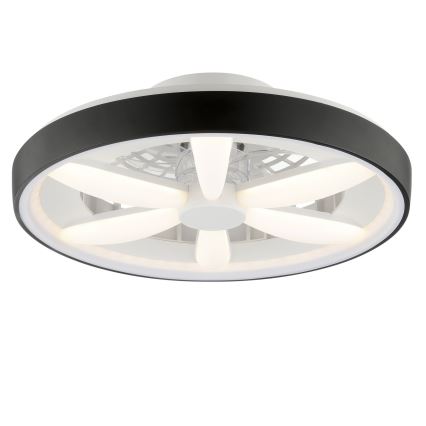 Brilliant - LED RGBW Prigušivi stropni ventilator sa svjetlom GAIANO LED/48W/230V 2700-6500K crna + daljinski upravljač