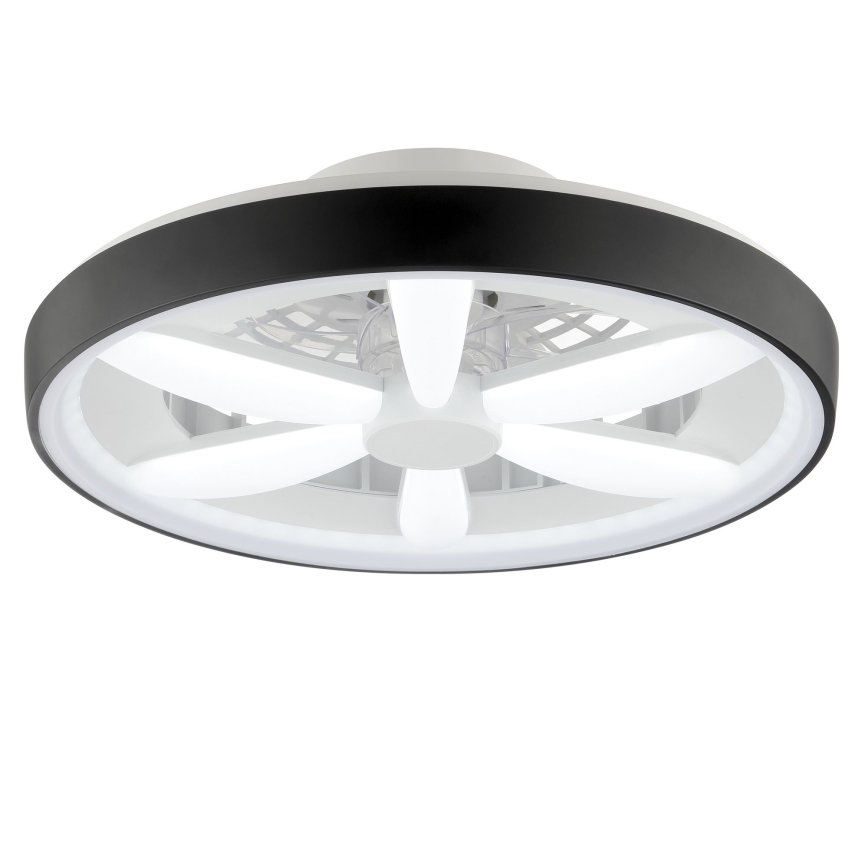 Brilliant - LED RGBW Prigušivi stropni ventilator sa svjetlom GAIANO LED/48W/230V 2700-6500K crna + daljinski upravljač