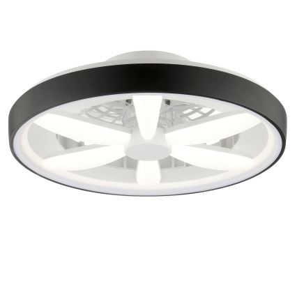 Brilliant - LED RGBW Prigušivi stropni ventilator sa svjetlom GAIANO LED/48W/230V 2700-6500K crna + daljinski upravljač