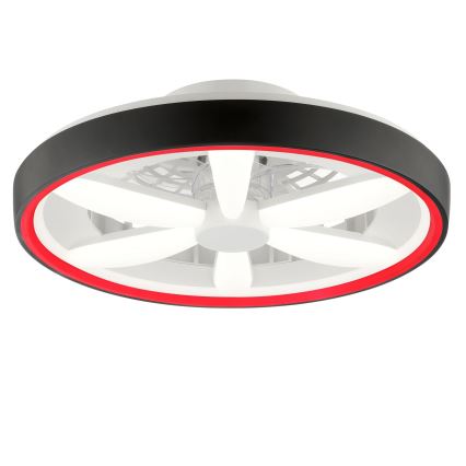 Brilliant - LED RGBW Prigušivi stropni ventilator sa svjetlom GAIANO LED/48W/230V 2700-6500K crna + daljinski upravljač
