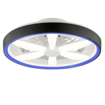 Brilliant - LED RGBW Prigušivi stropni ventilator sa svjetlom GAIANO LED/48W/230V 2700-6500K crna + daljinski upravljač
