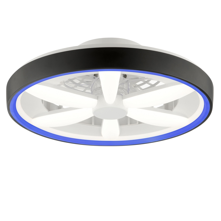 Brilliant - LED RGBW Prigušivi stropni ventilator sa svjetlom GAIANO LED/48W/230V 2700-6500K crna + daljinski upravljač