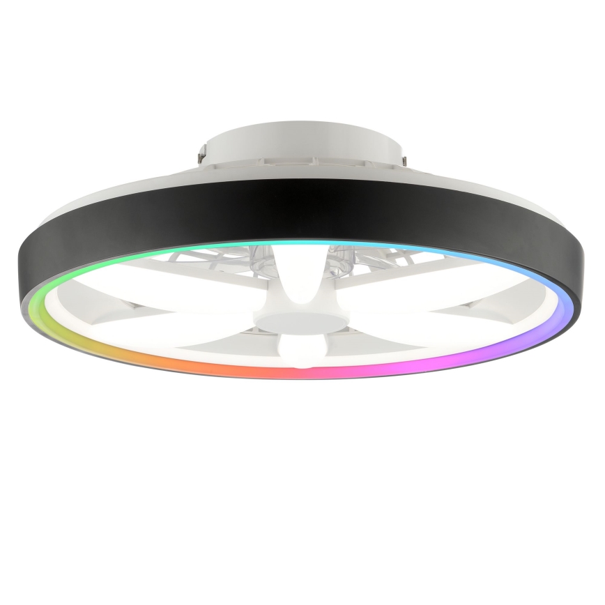 Brilliant - LED RGBW Prigušivi stropni ventilator sa svjetlom GAIANO LED/48W/230V 2700-6500K crna + daljinski upravljač