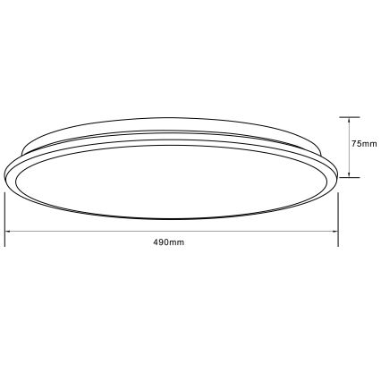 Brilliant - LED RGBW Dimmabilno stropno svjetlo HEIDA LED/30W/230V 3000-6500K + daljinski upravljač