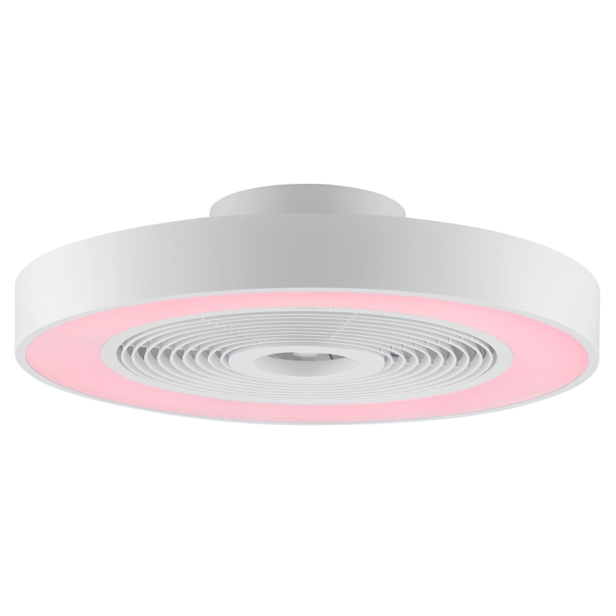 Brilliant - LED RGBW stropno svjetlo s ventilatorom s mogućnošću prigušivanja CATANIA LED/37W/230V 2700-6500K Ø 48,6 cm bijela + daljinski upravljač