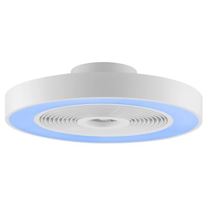 Brilliant - LED RGBW stropno svjetlo s ventilatorom s mogućnošću prigušivanja CATANIA LED/37W/230V 2700-6500K Ø 48,6 cm bijela + daljinski upravljač