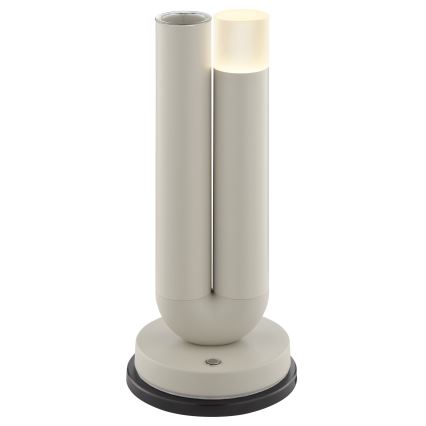 Brilliant - LED vanjska stolna lampa SAYU, punjiva i upravljiva dodirom, s mogućnošću prigušivanja LED/2,5W/5V 2700K 2600 mAh IP44 siva