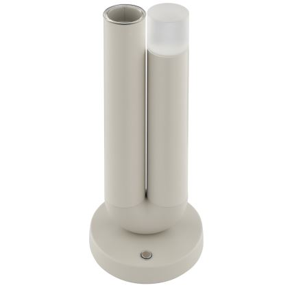 Brilliant - LED vanjska stolna lampa SAYU, punjiva i upravljiva dodirom, s mogućnošću prigušivanja LED/2,5W/5V 2700K 2600 mAh IP44 siva