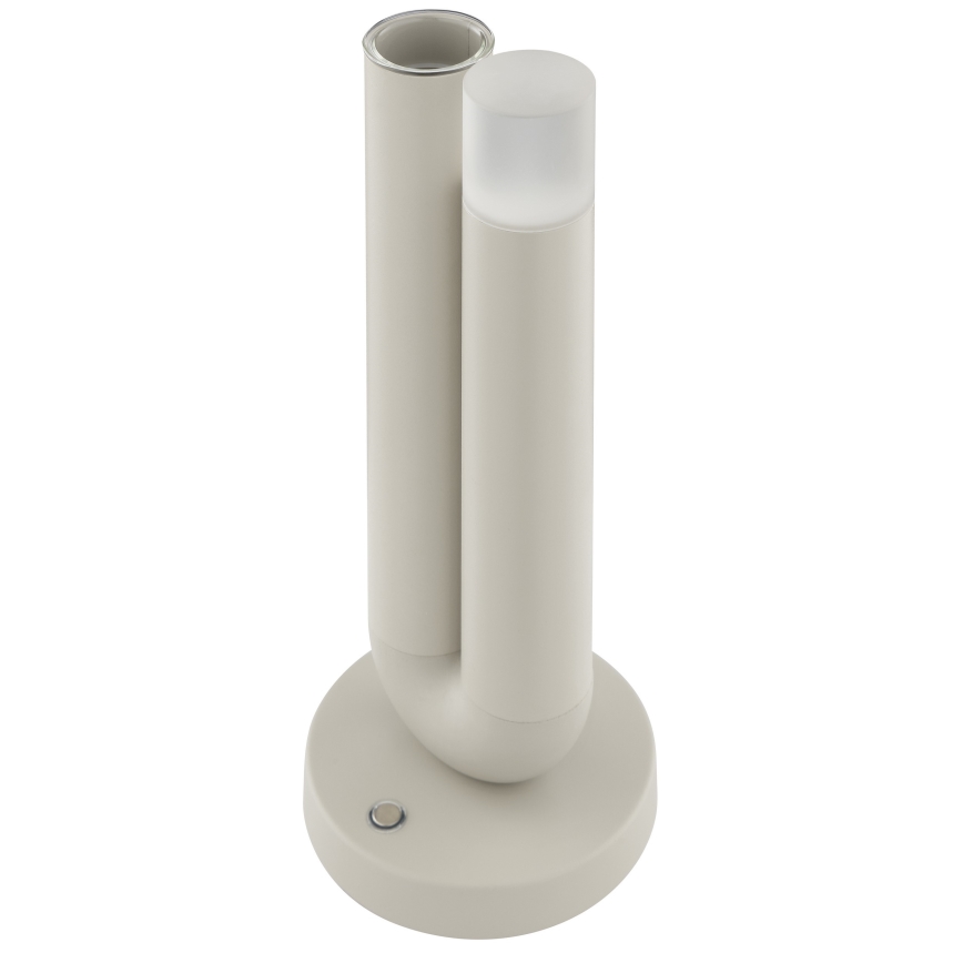 Brilliant - LED vanjska stolna lampa SAYU, punjiva i upravljiva dodirom, s mogućnošću prigušivanja LED/2,5W/5V 2700K 2600 mAh IP44 siva