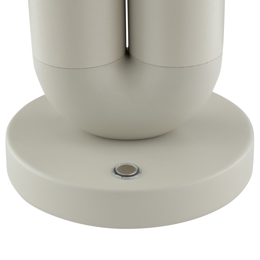 Brilliant - LED vanjska stolna lampa SAYU, punjiva i upravljiva dodirom, s mogućnošću prigušivanja LED/2,5W/5V 2700K 2600 mAh IP44 siva