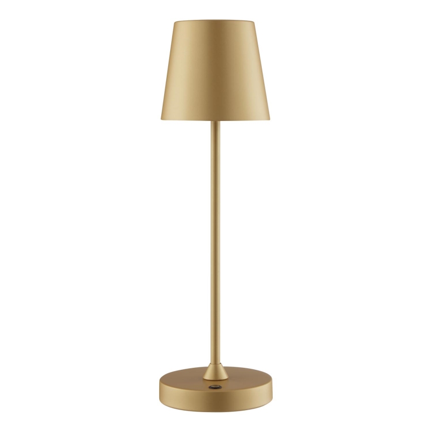 Brilliant - LED s mogućnošću prigušivanja punjiva upravljana dodirom vanjska stolna svjetiljka ELORA LED/2,5W/5V 2700K 2600 mAh IP44 zlatna