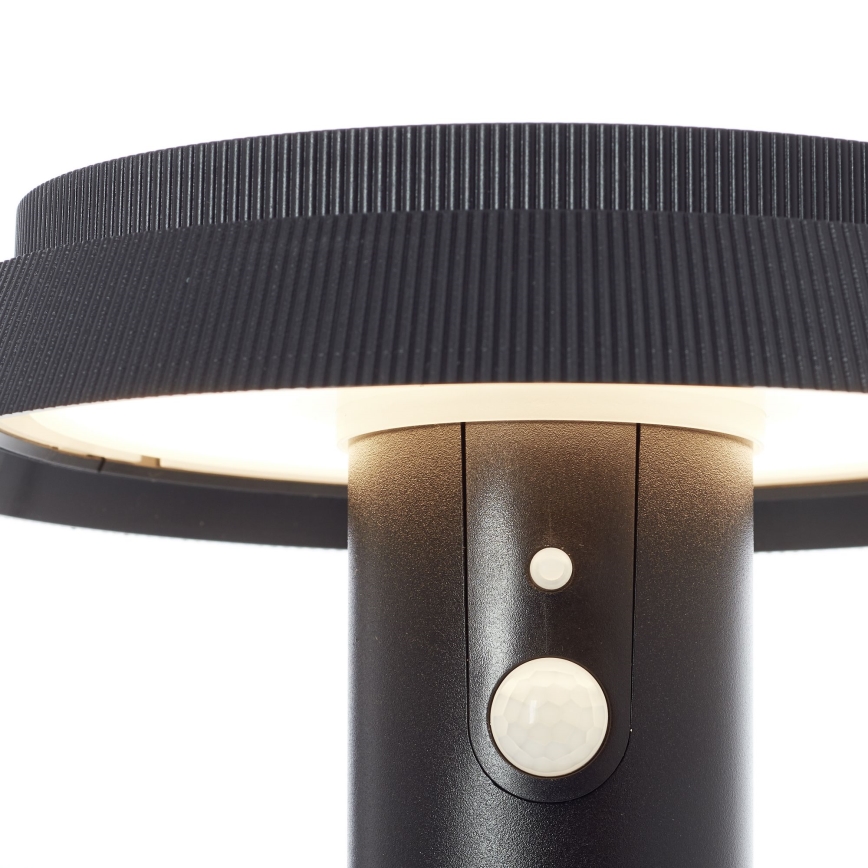 Brilliant - LED Solarna lampa sa senzorom ALVERO LED/4W/3,7V 70 cm IP44 crna