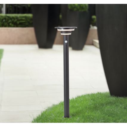 Brilliant - LED Solarna lampa sa senzorom GARVINA LED/3W/3,7V 85 cm IP44 crna