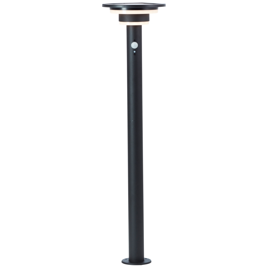 Brilliant - LED Solarna lampa sa senzorom GARVINA LED/3W/3,7V 85 cm IP44 crna