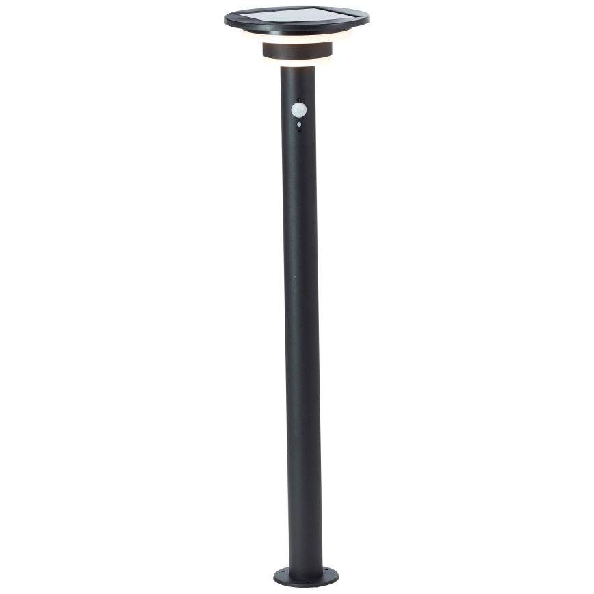 Brilliant - LED Solarna lampa sa senzorom GARVINA LED/3W/3,7V 85 cm IP44 crna