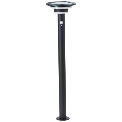 Brilliant - LED Solarna lampa sa senzorom GARVINA LED/3W/3,7V 85 cm IP44 crna