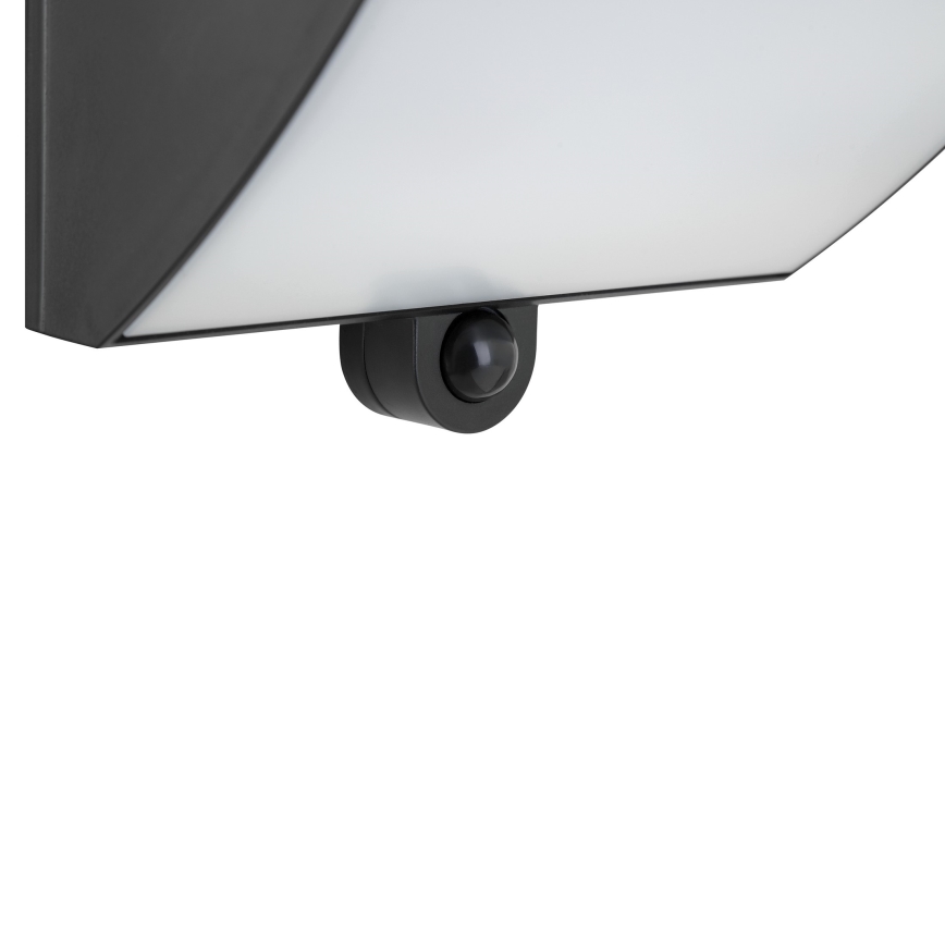 Brilliant - LED solarno zidno svjetlo s senzorom SIERRA LED/6W/3,7V 2700/4000/6500K 2000 mAh IP54 crno