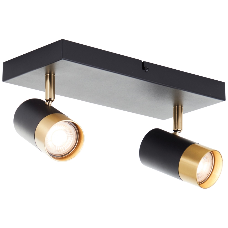 Brilliant - LED spot svjetiljka VIGOLO 2xGU10/5W/230V crna/zlatna