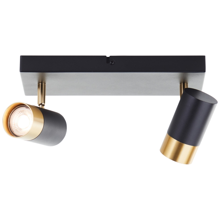 Brilliant - LED spot svjetiljka VIGOLO 2xGU10/5W/230V crna/zlatna