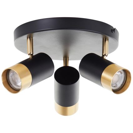 Brilliant - LED spot svjetiljka VIGOLO 3xGU10/5W/230V crna/zlatna