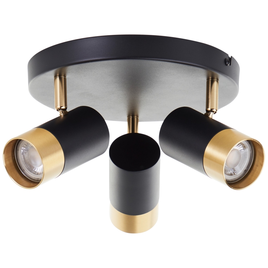 Brilliant - LED spot svjetiljka VIGOLO 3xGU10/5W/230V crna/zlatna