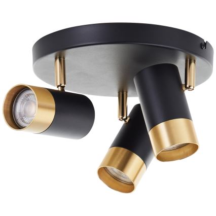 Brilliant - LED spot svjetiljka VIGOLO 3xGU10/5W/230V crna/zlatna