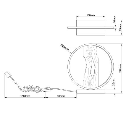 Brilliant - LED Stolna lampa CHAUMONT LED/7,5W/230V bor - FSC certificirano