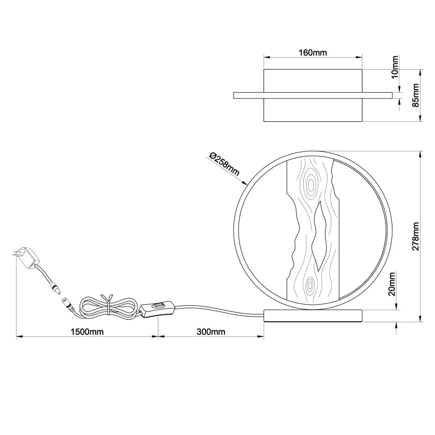 Brilliant - LED Stolna lampa CHAUMONT LED/7,5W/230V bor - FSC certificirano