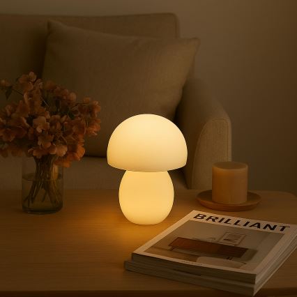 Brilliant - LED stolna svjetiljka DUPIS, s mogućnošću prigušivanja, punjiva s dodirnim upravljanjem, LED/2W/5V, 2700K, 1800 mAh, bijela