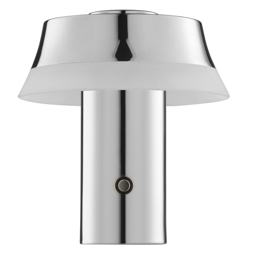 Brilliant - LED stolna lampa KINICH s punjivom baterijom, dodirnim upravljanjem i podesivom svjetlinom LED/2,5W/5V 2700K 2600 mAh sjajni krom