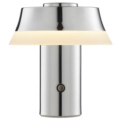 Brilliant - LED stolna lampa KINICH s punjivom baterijom, dodirnim upravljanjem i podesivom svjetlinom LED/2,5W/5V 2700K 2600 mAh sjajni krom