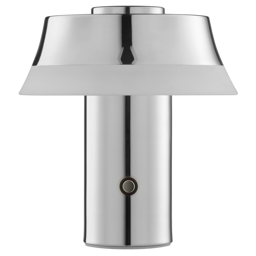 Brilliant - LED stolna lampa KINICH s punjivom baterijom, dodirnim upravljanjem i podesivom svjetlinom LED/2,5W/5V 2700K 2600 mAh sjajni krom