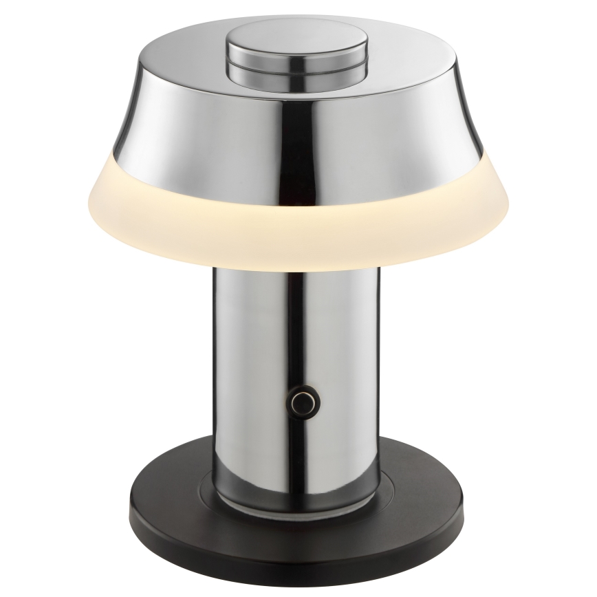 Brilliant - LED stolna lampa KINICH s punjivom baterijom, dodirnim upravljanjem i podesivom svjetlinom LED/2,5W/5V 2700K 2600 mAh sjajni krom