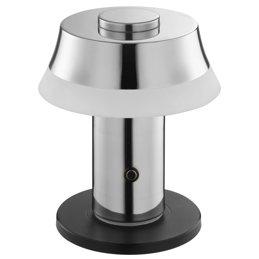 Brilliant - LED stolna lampa KINICH s punjivom baterijom, dodirnim upravljanjem i podesivom svjetlinom LED/2,5W/5V 2700K 2600 mAh sjajni krom