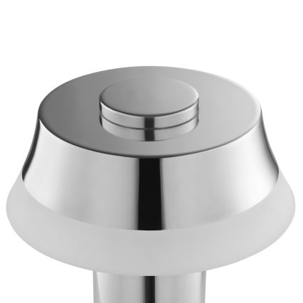Brilliant - LED stolna lampa KINICH s punjivom baterijom, dodirnim upravljanjem i podesivom svjetlinom LED/2,5W/5V 2700K 2600 mAh sjajni krom