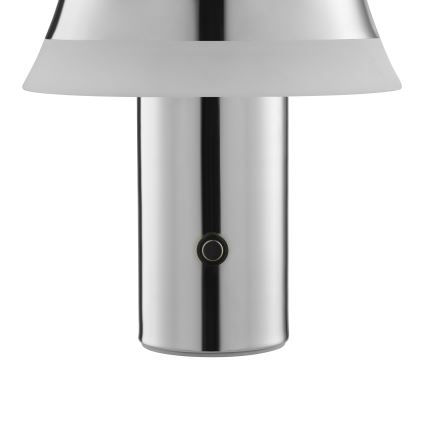 Brilliant - LED stolna lampa KINICH s punjivom baterijom, dodirnim upravljanjem i podesivom svjetlinom LED/2,5W/5V 2700K 2600 mAh sjajni krom
