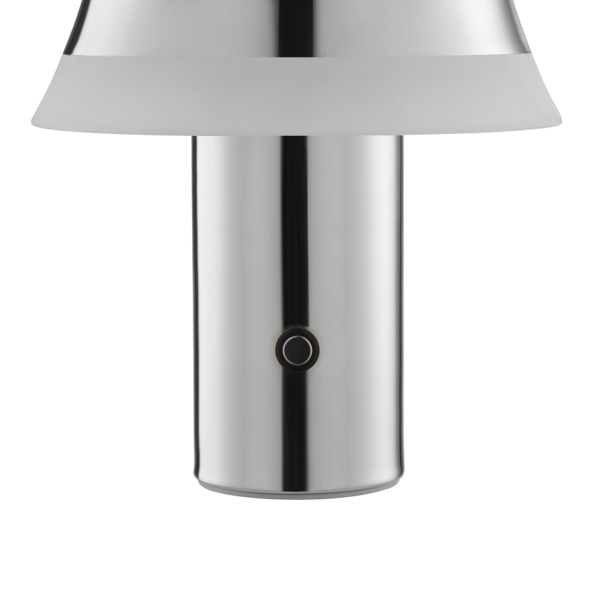 Brilliant - LED stolna lampa KINICH s punjivom baterijom, dodirnim upravljanjem i podesivom svjetlinom LED/2,5W/5V 2700K 2600 mAh sjajni krom