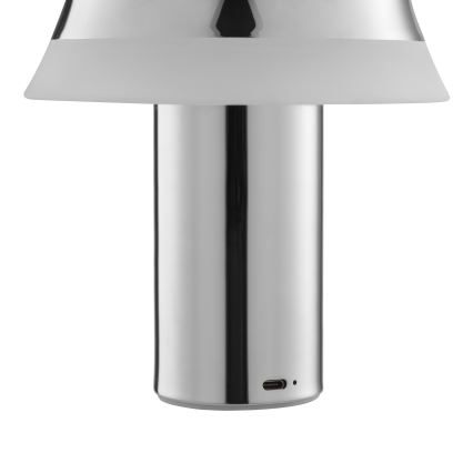 Brilliant - LED stolna lampa KINICH s punjivom baterijom, dodirnim upravljanjem i podesivom svjetlinom LED/2,5W/5V 2700K 2600 mAh sjajni krom