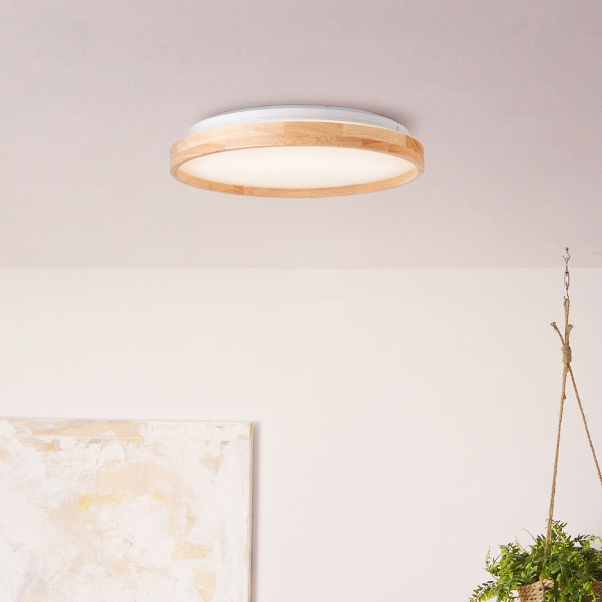 Brilliant - LED Stropna svjetiljka ALSON LED/26W/230V 3000/4500K pr. 39,5 cm kaučukovac - FSC certificirano
