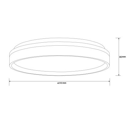 Brilliant - LED Stropna svjetiljka KALMAR LED/26W/230V 3000K pr. 39 cm bijela