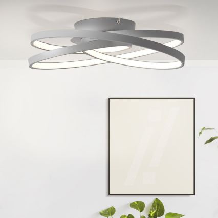 Brilliant - LED Stropna svjetiljka LABYRINTH LED/40W/230V pr. 39,5 cm siva